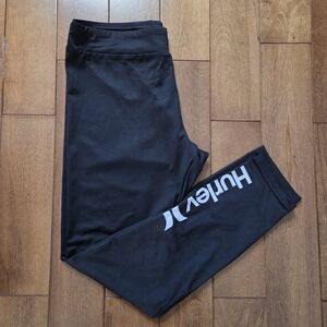 Hurley Kids Black Athletic Long Leggings Size 14-16